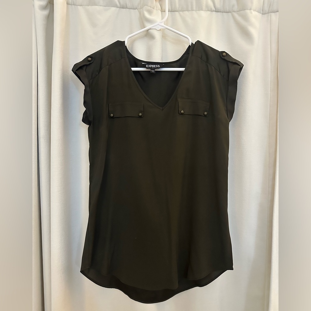 Express Olive Green Top